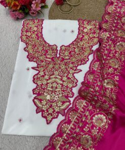 Designer 3 Pc Suit crafted from luxurious Silk fabric.