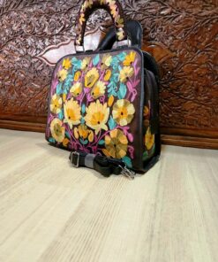 Kashmir Ari Work Embroidery Leather Bag Model #10