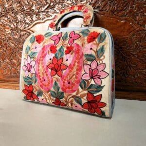 Kashmir Ari Work Embroidery Leather Bag Model #11