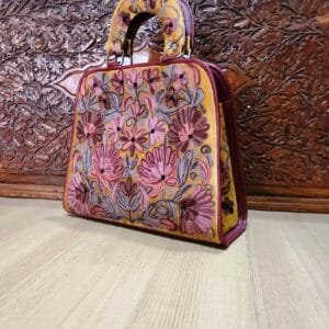 Kashmir Ari Work Embroidery Leather Bag Model #2