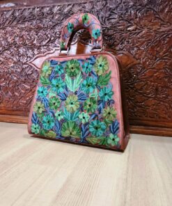 Kashmir Ari Work Embroidery Leather Bag Model #3