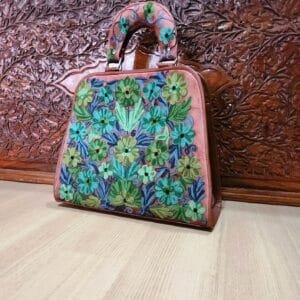 Kashmir Ari Work Embroidery Leather Bag Model #3