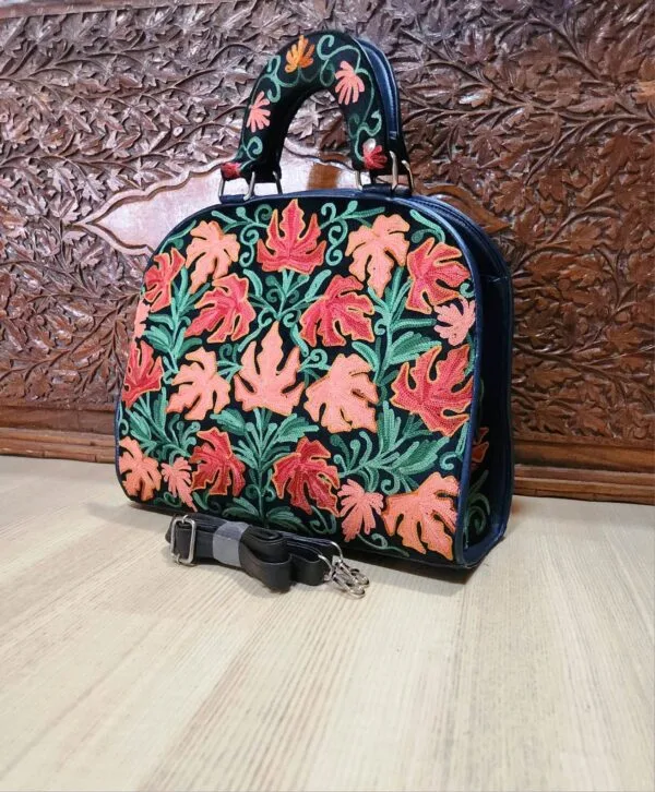 Kashmir Ari Work Embroidery Leather Bag Model #4