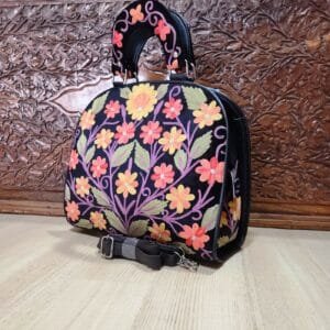 Kashmir Ari Work Embroidery Leather Bag Model #5
