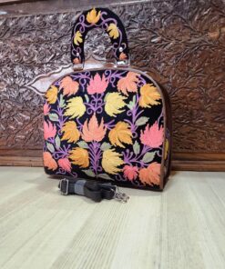 Kashmir Ari Work Embroidery Leather Bag Model #6