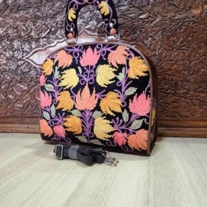 Kashmir Ari Work Embroidery Leather Bag Model #6