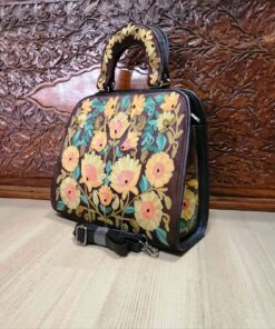 Kashmir Ari Work Embroidery Leather Bag Model #7