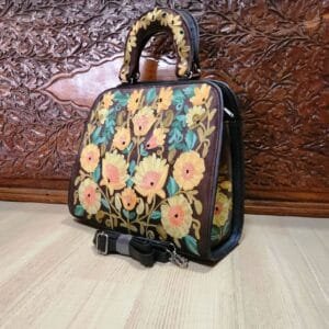 Kashmir Ari Work Embroidery Leather Ba Model #7
