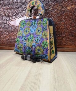 Kashmir Ari Work Embroidery Leather Bag Model #9