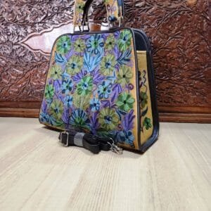 Kashmir Ari Work Embroidery Leather Bag Model #9