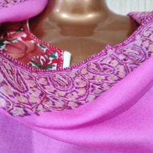 Kashmiri Shawl Pink, Neemdoor Embroidery