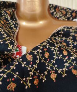 Pashmina Shawl Black, Full Jalidaar Embroidery