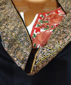 Pashmina Kashmiri Shawl Black, Doordar Embroidery Work