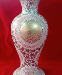Kashmir Gold Lining Floral Papier Mache Vase
