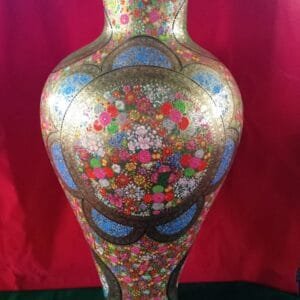 Floral Papier Mache Vase