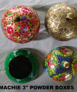3-Inch Papier Mache Powder Box