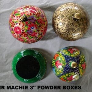 3-Inch Papier Mache Powder Box