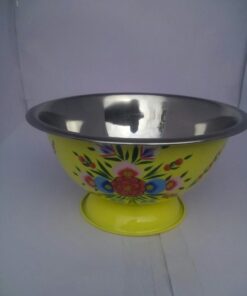 Kashmiri Papier Mache craft on Steel Bowl