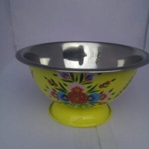 Kashmiri Papier Mache craft on Steel Bowl
