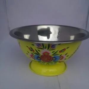 Kashmiri Papier Mache craft on Steel Bowl