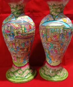Darbar Embossed Papier Mache Vase Pair