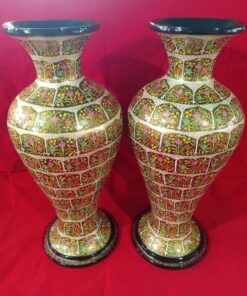 Floral Papier Mache Vase 20 Inches