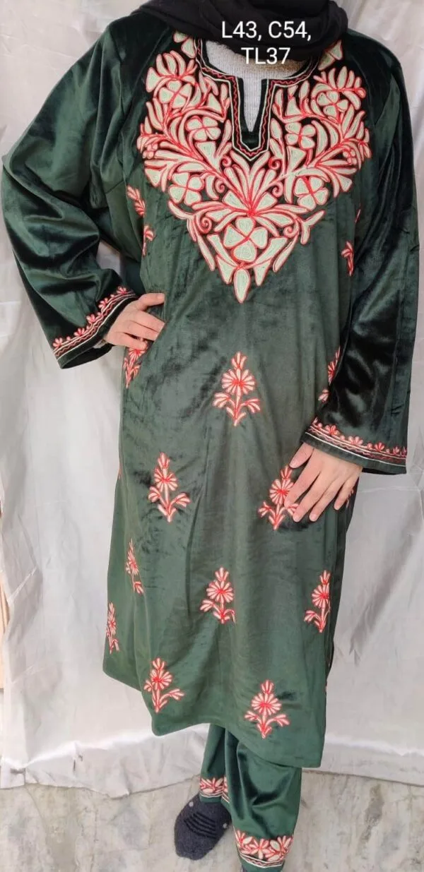 Suede Velvet Pheran Sets - Image 4