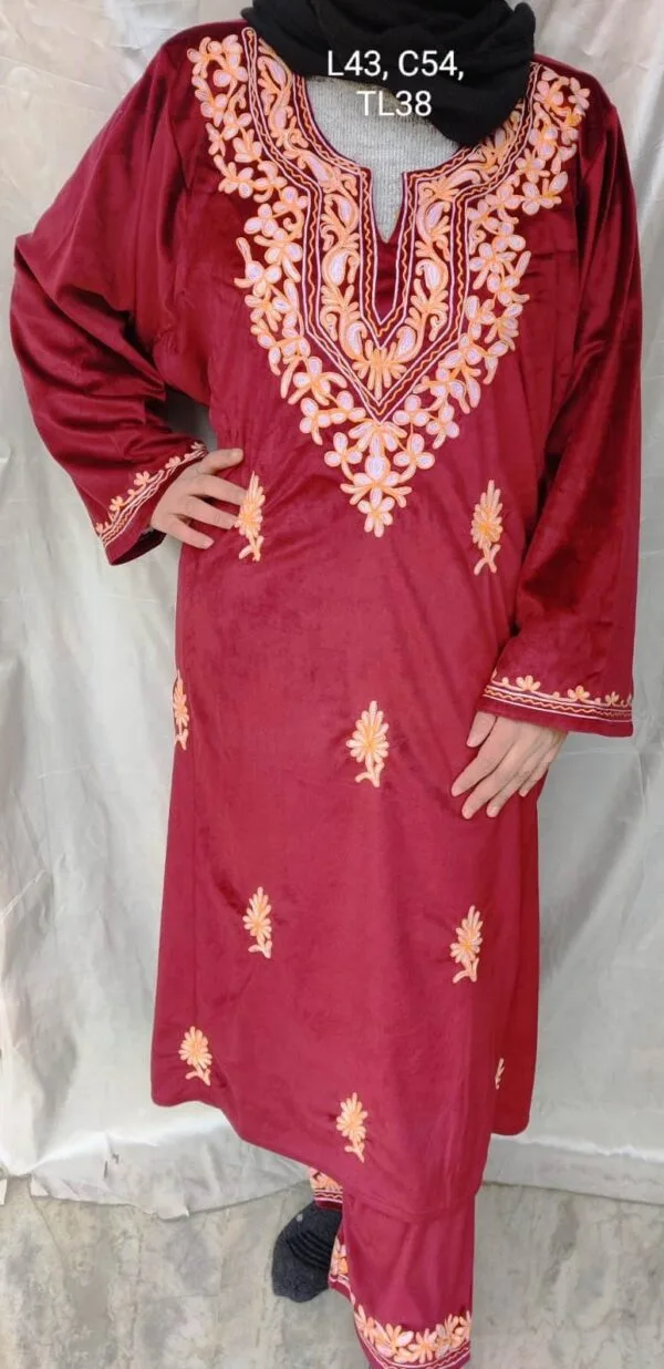 Suede Velvet Pheran Sets - Image 3