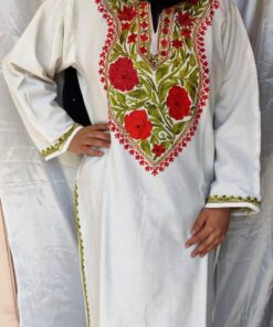 Aari Work Embroidery Kurti in Raffle Wool