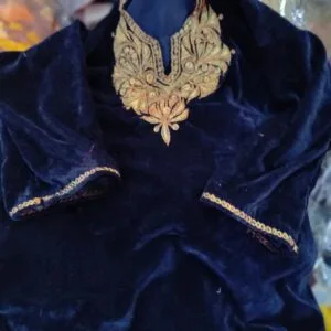 Kids Velvet Kashmiri Pherans with Tilla Work