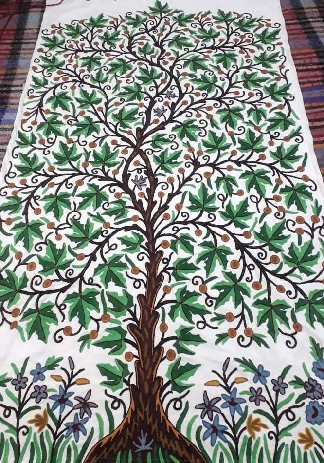 Ari Work Embroidered Crewel Curtains - Image 3