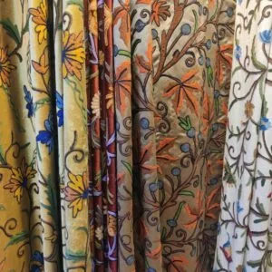 Ari Work Embroidered Crewel Curtains