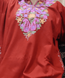 Ari Work Ladies Woollen Pheran in Orange Colour