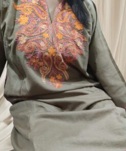 Ari Work Ladies Woollen Pherans in Army Green Colour