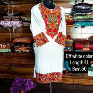 Pure Raffal Wool Designer Pherans with Aari Embroidery(3)