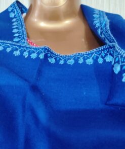 Pashmina Kashmiri Shawl Aquamarine Blue, Full Bootidaar Embroidery Work