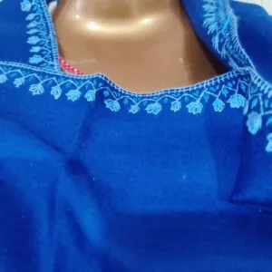Pashmina Kashmiri Shawl Aquamarine Blue, Full Bootidaar Embroidery Work