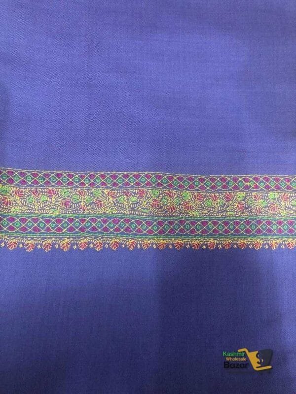 Pashmina Kashmiri Shawl Lavender, Embroidery - Image 8