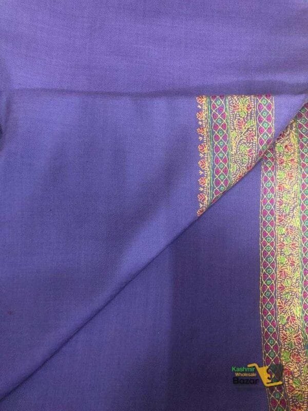 Pashmina Kashmiri Shawl Lavender, Embroidery - Image 3