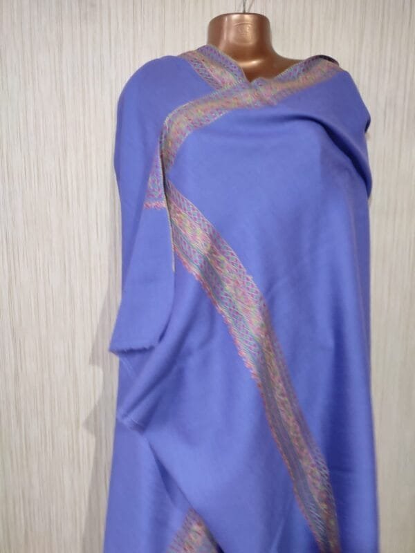 Pashmina Kashmiri Shawl Lavender, Embroidery - Image 18