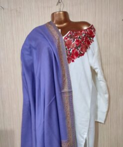 Pashmina Kashmiri Shawl Lavender, Embroidery