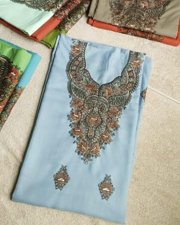 Exquisite Kashmiri Sozni Work Cotton Suits - Image 4