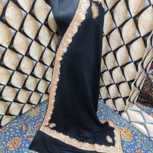 Pure TUSHA Bridal cum Party Wear Shawl Black Color