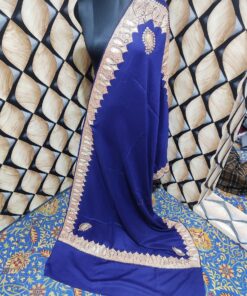 Pure TUSHA Bridal cum Party Wear Shawl Blue Color