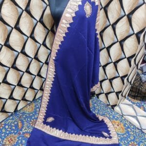 Pure TUSHA Bridal cum Party Wear Shawl Blue Color