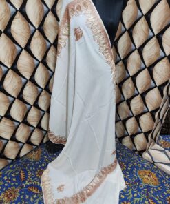 Pure TUSHA Bridal cum Party Wear Shawl Pearl Color