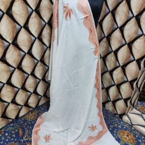 Pure TUSHA Bridal cum Party Wear Shawl White Color