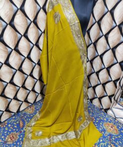 Pure TUSHA Bridal cum Party Wear Shawl Olive Color