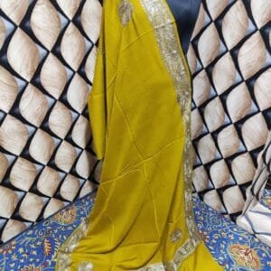 Pure TUSHA Bridal cum Party Wear Shawl Olive Color