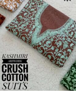 2 Piece Kashmiri Ariwork Crush Cotton Suits
